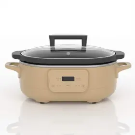 Zing 037166215375 6 Quart Brown Sugar Color Programmable Slow Cooker With 4 Setting For Dinner