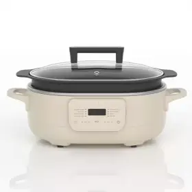 Zing 445012873816 6 Quart Oatmeal Programmable Slow Cooker With Mutli-function Setting For Family Pa