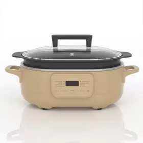 Zing 705353252181 6 Quart Brown Sugar Color Programmable Slow Cooker With Detachable Pot