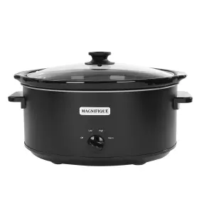 Zing 860011998211 Magnifique 7 Quart Slow Cooker Oval Manual Pot Food Warmer With 3 Cooking Set