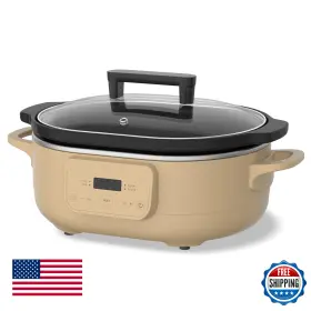 Zing B0f8qqz898 6- Quart Programmable Slow Cooker Removable Nonstick Crock Pot Keep Warm