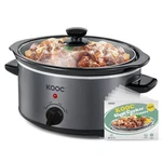 Kooc 4-QUART Slow Cooker, 3 Cooking Settings, Dishwasher Safe Ceramic Crock, .... Fixed Price $74.10.