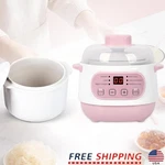 Electric Slow Cooker Ceramic Pot W/ Steamer 1L Multi-function Kitchen Tool New. Fixed Price $74.78.