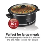 Hamilton Beach 8 Qt Slow Cooker Black Stoneware Crock Pot 3 Temperature Settings. Fixed Price $67.87.