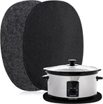 2 Pcs Oval Slow Cooker Heat Resistant Mat For 6-8 Quart Non Skid Countertop.... Fixed Price $19.39.