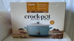 Crock-pot Classic 7 Qt Blue Slow Cooker Keep Warm Function Dishwasher Safe. Fixed Price $41.50.