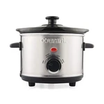 Small Slow Cooker 1.6 Qt 3 Heat Settings Removable Ceramic Pot Silver. Fixed Price $62.31.