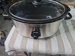 Ultrex Slow Cooker 6 Liter Stainless Steel With Glass Lid. Fixed Price $45.00.