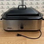 Nesco Professional 18 Quart Roaster Oven Stainless Steel Black 450F. Fixed Price $79.95.