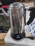 Apoxcon Electric Coffee Percolator 12 Cups (missing Knob). Fixed Price $39.99.