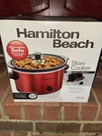 Hamilton Beach 33230 Qt Slow Cooker Red Oval Crock Pot New In Box. Fixed Price $39.95.