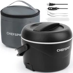 Chefspot Electric Lunch Box, 37OZ Portable Food Ounces, Graphite Black. Fixed Price $56.99.