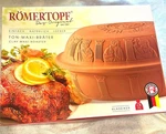 Vintage Romertopf Clay Baker No. 117 05 Open Roaster - New Box. Fixed Price $90.00.