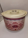 Vtg Rival Potpourri Crock Model 3207 Pink Lace Country Cottagecore. Fixed Price $27.98.