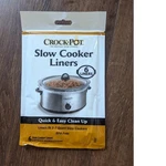 Crock-pot Slow Cooker Liners 6 Count Bpa Free Fits 3-7 Quart A1831-13551. Fixed Price $7.00.
