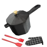 Ukenem Cast Iron Sauce Pan With Lid, Basting Small, BLACK-1. Fixed Price $28.64.