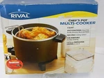 Vintage Rival Qt Chef's Pot Deep Fryer Slow Cooker Mod 22006 Chd New Box. Fixed Price $64.85.