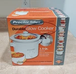 Proctor Silex 1.5 Qt Round Durable Slow Cooker White 33015Y 2016 Hamilton New. Fixed Price $39.00.