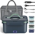 Electric Insulated Lunch Box, 1.8L Stainless Steel Heating Bento Box(dark Gray). Fixed Price $24.99.