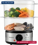 Ovente 2-TIER Electric Food Steamer, 5 Quart Stainless Steel Stackable Coo. Fixed Price $35.65.