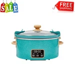 The Pioneer Woman 6 Qt Programmable Digital Slow Cooker Locking Lid Teal Speckle. Fixed Price $46.59.