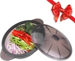 Microwave Steamer Collapsible Silicone Bowl W/ Lid & Rack, Large, Bpa Free. Fixed Price $25.86.