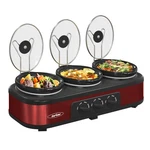 Triple Slow Cooker Buffet Servers And WARMER,3 Pot Food Small Mini Manual Slo.... Fixed Price $160.79.