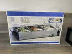 Bella Three 2.5 Qt Triple Electric Buffet Server Food Warming Stainless Steel. Fixed Price $59.99.
