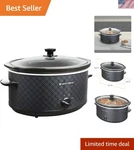 Slow Cooker 6-QUART Manual Crockery Style With Dishwasher Safe Oval Ceramic C.... Fixed Price $78.14.