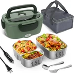Vabaso 80W Electric Heated Lunch Box, Dual 1.5L Stainless Steel Containers. Fixed Price $49.48.
