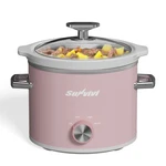Sunvivi 2 Qt Slow Cooker Pink W/removable Ceramic Pot, 3 Settings, Food Warmer. Fixed Price $52.92.