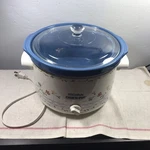 Rival Select Qt Crock Pot #3154 Floral Print Glass Lid Slow Cooker Tested. Fixed Price $29.99.