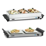 Bella 3 X 1.5 Quart Triple Electric Buffet Server Food Warming - Stainless Steel. Fixed Price $39.16.