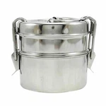 Stainless Steel Lunch Box 2 Tier Food Container Indian Tiffin Round. Fixed Price $20.23.