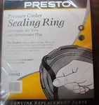 Presto Cooker Sealing Gasket #9902 Auto Air Vent And Overpressure Plug. Fixed Price $16.29.