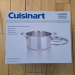 New Cuisinart 6 Quart Stockpot W/ Cover Chef's Classic Stainless Cookware 774-24. Fixed Price $58.99.
