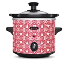 Bella 1.5-QT. Stainless Steel Electric Slow Cooker Red. Fixed Price $34.95.