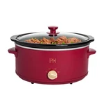 Paris Hilton 6-QUART Manual Slow Cooker, Features Three Quarts, Berry. Fixed Price $58.50.
