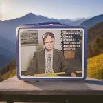 The Office Fun Box - Sturdy Tin Storage With Plastic Handle & Embossed Fr.... Fixed Price $29.99.