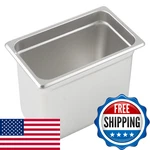 Winco Anti-jamming Steam Pan 1/4 By 6-INCH 24-GAUGE Stainless Steel SPJM-406. Fixed Price $27.28.