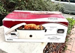 Rival Quart Roaster Oven With Roasting Rack, White, Model RO161, Cook Lbs. Fixed Price $89.95.