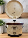 Rival Crock-pot 3-SETTING Stoneware Slow Cooker W/ Lid, Keep Warm Beige/brown. Fixed Price $28.99.