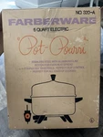 Vintage Farberware Pot-pourri 5 Qt Electric Cooker Fryer Slow Model 320-A. Fixed Price $59.99.