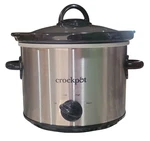 Manual 3-QUART Slow Cooker Silver Tested Damaged Box. Fixed Price $38.00.