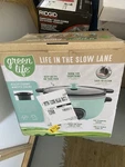 New- 5 Quart Green Life Healthy Duo Slow Cooker, Nonstick Pfas-free. Fixed Price $38.77.