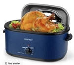 22QT Electric Roaster Oven W/ Visible & Self-basting Lid, Removable Pan Rack. Fixed Price $60.00.