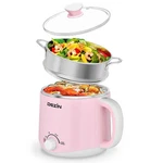 Dezin Electric Pot With Steamer, Stainless Steel Cooker 1.6 Liter. Fixed Price $43.19.