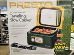 Presto 8-QT Nomad Traveling Slow Cooker, Green/gold Lot Of 2. Fixed Price $188.00.