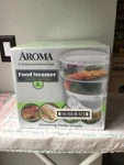 New Aroma 6 Stackable Food Steamer White Healthy Meals Made Easy. Fixed Price $25.99.