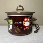Sunbeam Retro Crock Pot SCR250 2.5 Qt Slow Cooker Colorful Owls Minor Wear. Fixed Price $44.00.